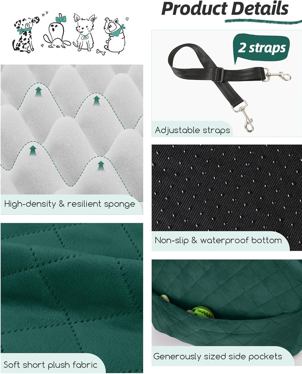 Dog Booster Car Seat for Small Dogs