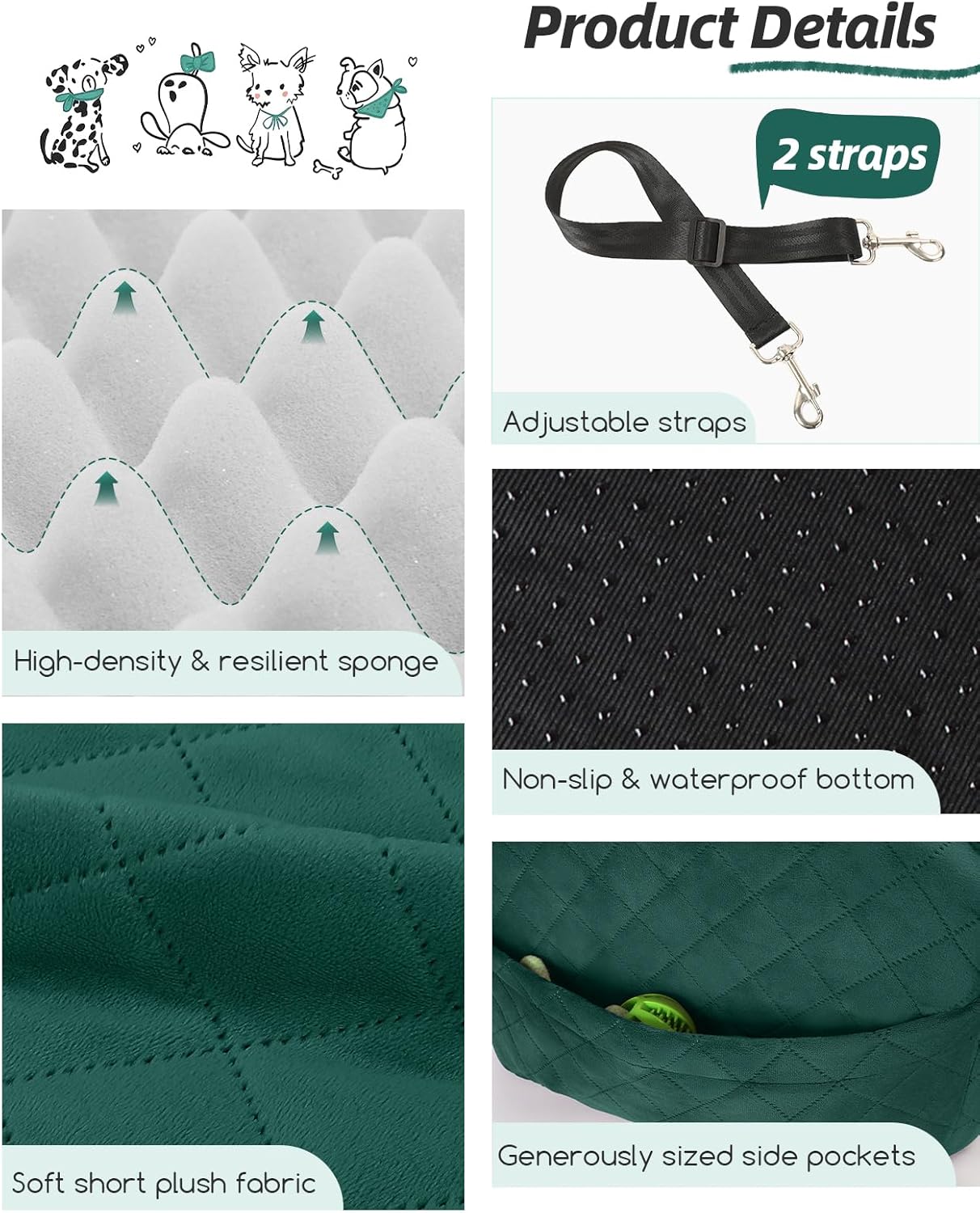 Dog Booster Car Seat for Small Dogs