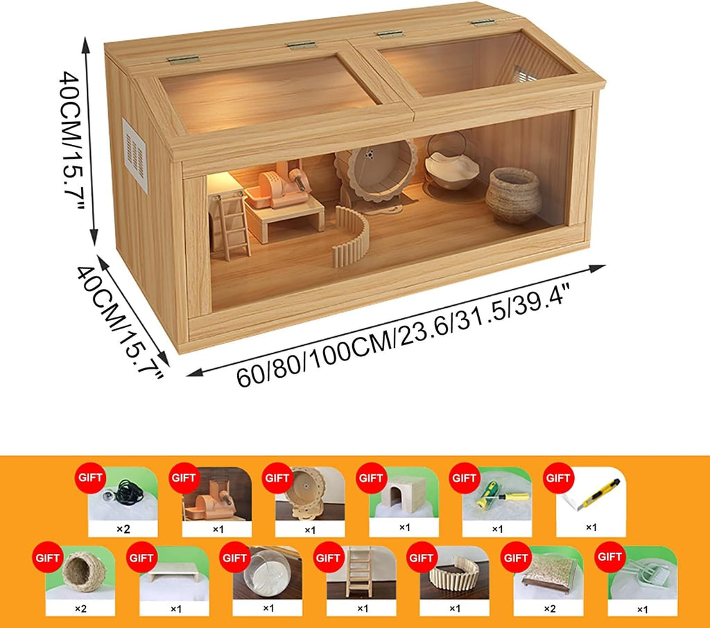 Wooden luxury villa cage for small animal