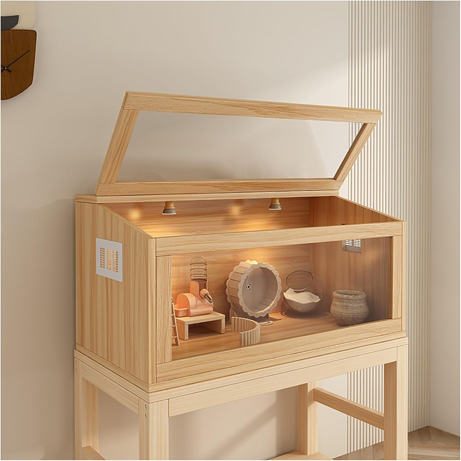 Wooden luxury villa cage for small animal
