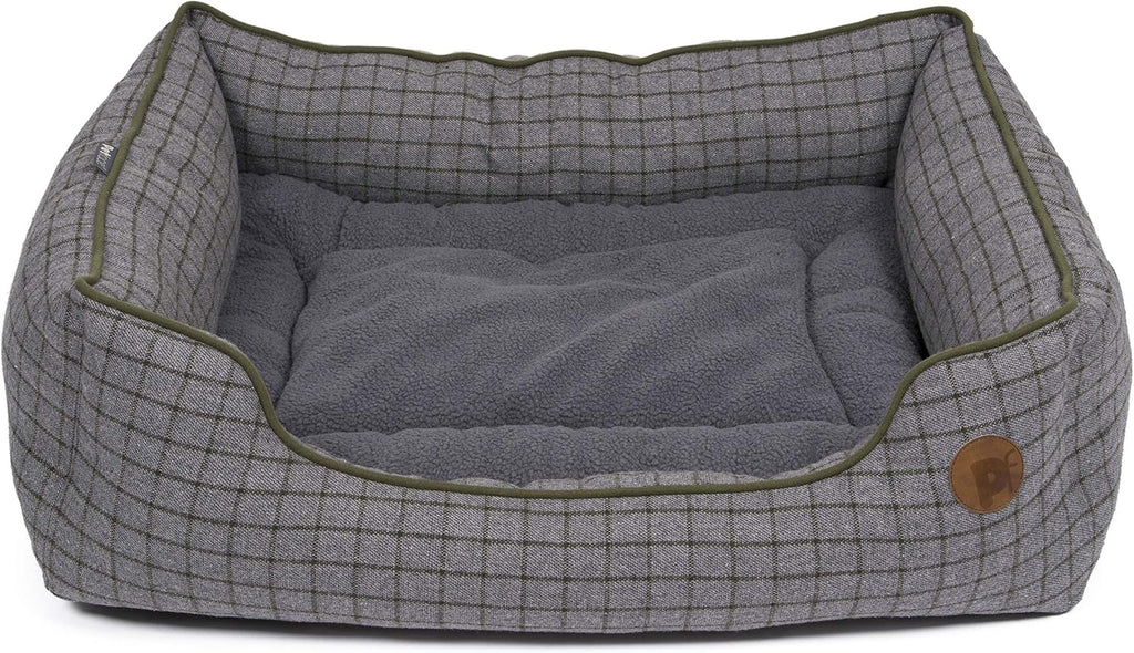Square Dog Bed with Reversible Cushion