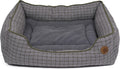 Square Dog Bed with Reversible Cushion