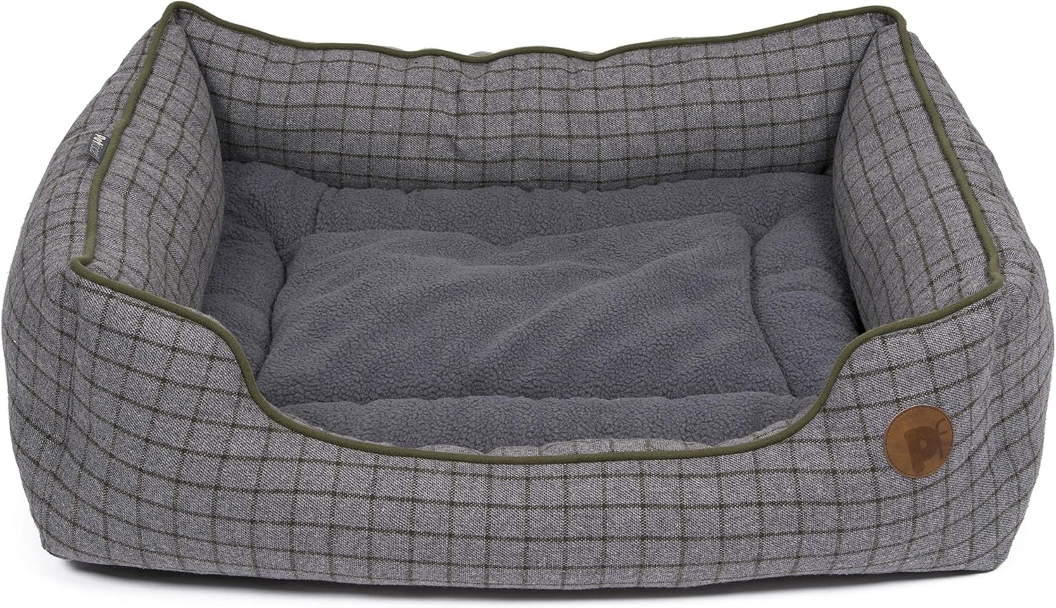 Square Dog Bed with Reversible Cushion